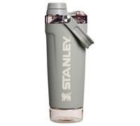 Stanley Activate Shaker Bottle 20 oz | Leakproof Insulated Stainless Steel Shaker Cup | Base Storage and Twist On Fast Flow Lid | Protein Shakes and Pre Workout Powder | BPA-Free | Sage Grey