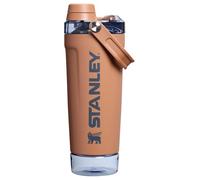 Stanley Activate Shaker Bottle 20 oz | Leakproof Insulated Stainless Steel Shaker Cup | Base Storage and Twist On Fast Flow Lid | Protein Shakes and Pre Workout Powder | BPA-Free | Toast