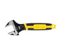 STANLEY Adjustable Wrench 30 x 200 mm Protective Phosphate Finish and Ergonomic Bi Material Handle 0-90-948, Black, Yellow