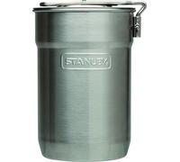 Stanley Adventure Camp Cook Set - 24oz Kettle with 2 Cups - Stainless Steel Camping Cookware with Vented Lids & Foldable + Locking Handle - Lightweight Cook Pot for Backpacking/Hiking/Camping