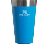 Stanley Adventure Inulsated Stacking Beer Pint Glass Stainless Steel Double Wall Rugged Metal Drinking Tumbler 16 Oz Azure