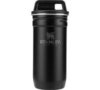 STANLEY Adventure Nesting Shot Glass Set, 4 Stainless Steel Shot Glasses with Rugged Metal Travel Carry Case, Camping Gifts, Matte Black, 2oz