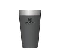 Stanley Adventure Stacking Beer Pint 0.47L - Travel Mug Keeps Drinks Cold For 4 Hours - Stainless Steel Thermal Cup - Stacks Infinitely - Double Wall Vacuum Insulation - Dishwasher Safe - Charcoal