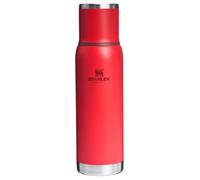 Stanley Adventure-To-Go Vacuum Bottle 1.1 qt | Wide Mouth with Leakproof Cup Lid | Keep Drinks Hot or Cold | Packable for Travel | Insulated Stainless Steel Thermal Bottle | BPA-Free | Chili Red