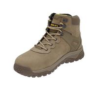 Stanley Alberta Men's Nubuck Leather, Heat Resistant, Steel Safety Toe, Steel Midsole Plate Work Boot, Stone UK8