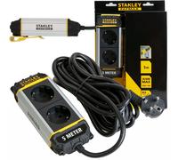 Stanley ALU 5m Multiple Socket 2-Way with Holder Clip Suspension Power Strip