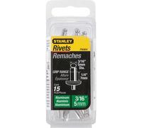 Stanley Aluminium Pop Rivets 5mm Medium Pack of 15