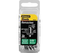 Stanley Aluminium Pop Rivets 5mm Short Pack of 15