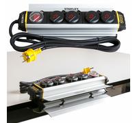 Stanley Aluminum 4-Way Power Strip With Switch IP44 3 m Outdoor Extension