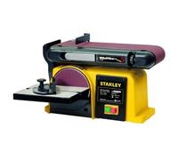 Stanley Bench Belt & Disc Sander - 370W Powerful Motor | Combination Tool for Belt & Disc Sanding | Heavy-Duty Benchtop Design for Woodworking, Metalwork & DIY Projects