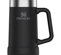 Stanley Adventure Vacuum Beer Stein 0.7L Matte Black Travel Mug Keeps Beer Cold for 7 Hours - Stainless Steel Beer Stein with Handle - Vintage