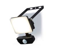 Stanley Black / Frosted Opal Mains-Powered Cool Daylight Led Pir Slimline Floodlight 900Lm