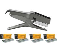 Stanley Bostitch B8 Heavy Duty Plier Stapler (Gray) with 4 Boxes of 1/4" Staples