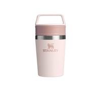 Stanley Cafe To-Go Travel Mug 0.23L - Keeps 3 Hours Hot - 4 Hours Cold - Stainless Steel Thermal Mug - Dishwasher Safe - Easy-Carry Handle - Insulated Coffee Cup - Rose Quartz