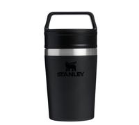 Stanley Cafe to-Go Travel Mug 0.23L - Keeps 3 Hours Hot - 4 Hours Cold - Stainless Steel Thermal Mug - Dishwasher Safe - Easy-Carry Handle - Insulated Coffee Cup - Black