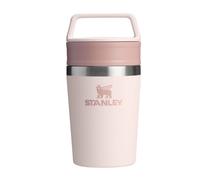 Stanley Cafe To-Go Travel Mug 0.23L - Keeps 3 Hours Hot - 4 Hours Cold - Stainless Steel Thermal Mug - Dishwasher Safe - Easy-Carry Handle - Insulated Coffee Cup - Rose Quartz