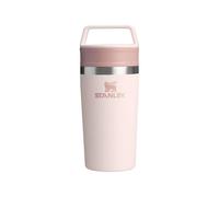 Stanley Cafe To-Go Travel Mug 0.35L - Keeps 4 Hours Hot - 5 Hours Cold - Stainless Steel Thermal Mug - Dishwasher Safe - Easy-Carry Handle - Insulated Coffee Cup - Rose Quartz