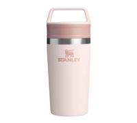 Stanley Cafe To-Go Travel Mug 0.35L - Keeps 4 Hours Hot - 5 Hours Cold - Stainless Steel Thermal Mug - Dishwasher Safe - Easy-Carry Handle - Insulated Coffee Cup - Rose Quartz