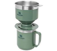 Stanley Camp Mug with Perfect Brew Pour Over Set - Keeps Hot for 1 Hour - 2 Hours Cold - Dishwasher Safe - Reusable Filter - Camping Mug with Coffee Maker - Hammertone Green