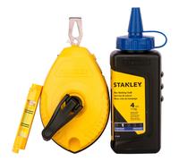 Stanley Chalk Line & Blue Builders Chalk 30m With Line level 0-47-443