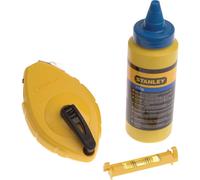 Stanley 0-47-443 Chalk Line 30m Blue Chalk & Level