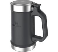 STANLEY Classic Bottle Opener Beer Stein 24 oz | Flip Up Lid and Heavy Duty Handle with Built In Bottle Opener | Insulated Stainless Steel Beer Mug | BPA-Free | Black 2.0