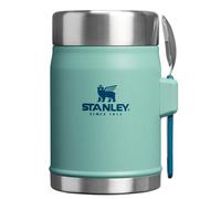STANLEY Classic Food Jar w/Integrated Spork, 14oz/0.41L Spring Green, Vacuum Insulated Recycled Stainless Steel, 7-Hr Hot/Cold, Leakproof Lid