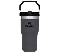 Stanley Classic IceFlow Stainless Steel Tumbler with Straw, Vacuum Insulated Water Bottle for Home, Office or Car, Reusable Cup with Straw Leakproof Flip, Charcoal, 1 ea (10-09994-002)
