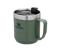 STANLEY Classic Legendary Camp Travel Mug 0.35L - Keeps 1.5 Hours Hot - 3 Hours Cold - Dishwasher Safe - Stainless Steel Coffee Cup - BPA-Free - Hammertone Green