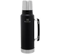Stanley Classic Legendary Classic Bottle 1.5QT Matte Black | Stainless Steel Insulated Thermal Bottle for Camping and Travel | Keeps Drinks Hot or Cold | Wide-Mouth | Lid Doubles as Cup