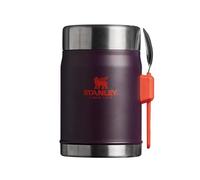 Stanley Classic Legendary Food Jar 0.4L With Spork - Keeps Cold For 7 Hours - BPA-Free Stainless Steel Soup Flask - Leakproof - Dishwasher Safe - Plum