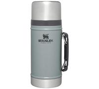 Stanley Classic Legendary Large Food Jar 1.0 qt | Vacuum Insulated Food Container | Wide Mouth Screw On Lid | Packable for Travel | Stainless Steel & Leakproof Lid | Hammertone Silver