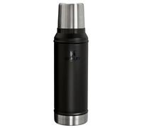 Stanley Classic Legendary Vacuum Bottle 1.0 qt | Wide Mouth with Leakproof Cup Lid | Keep Drinks Hot or Cold | Packable for Travel | Insulated Stainless Steel Thermos | BPA-Free | Black 2.0