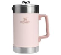 Stanley Classic Stay-Hot French Press Coffee Maker 48 oz | 5 Minute Brew, 4 Hours Hot | Mesh Filter for Coffee Grounds | Insulated Stainless Steel French Press | BPA-Free | Rose Quartz