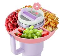 Stanley Cup 30 oz Snack Bowl with Handle, Compatible with 40 oz, Reusable, Silicone (Pink)