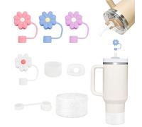 Stanley Cup Accessories Set - 6 Pcs With Straw Toppers, Flower Covers, Leak Stopper & Boot for 40oz & 30oz Cups