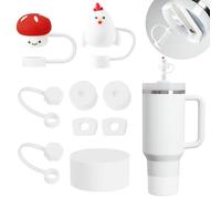 Stanley Cup Accessories Set - Silicone Spill Proof Stopper (6 Pcs), Straw Cover Cap (2 Pcs), Silicone Boot for 40oz & 30oz Tumbler (Frost)