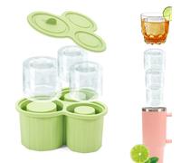 Stanley Cup Accessories, Stanley Ice Cube Tray,3 pcs Cylinder Stanley Cup Ice Mold for 20-40 oz Tumblers,Reusable Ice Cube Mould for Freezer Ice Drink Juice (Light Green)
