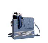Stanley Cup Bag, Stanley Cup Accessories, Purse for Stanley Water Bottle, Stanley Cup Accessories, Crossbody Bag, Handbag for Stanley Cup Carry Bag (Crocodile Leather, Blue-B)