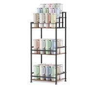 Stanley Cup Holder Stand for 36 Tumblers, 5-Tier Water Bottle Organizer Freestanding Floor for Stanley 40oz tumblers, Large-Capacity Tumbler Display Shelf for Kitchen & Corner, Living Room