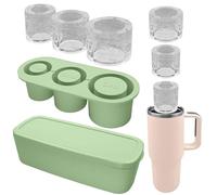 Stanley Cup ice Mold, Silicone ice Cube Set with lid Making,3 Hollow Cylinder Ice Cube Molds, Accessories for 20-30-40 oz,Stanley Cup Ice Mold Household Ice Making Silicone Ice Grid