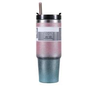 Stanley Cups, Double Layer Stainless Steel Insulated Mug with Lid, Gradient Color Travel Mug, Stanley Tumbler for Home, Office or Car (pink orchid)