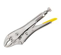 Stanley Curvved Jaw Locking Grip Pliers 0-84-809 Bi-Materials Chrome Steel Silver