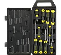 STANLEY CUSHION GRIP 10 Pc. Mixed Pozidriv & Slotted Screwdriver Set,...