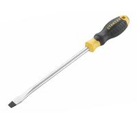 Stanley Cushion Grip™ Screwdriver Flared Tip 10 x 200mm, Made from high-Strength, Chrome Vanadium Steel with Strong Magnetic Black Oxide tip