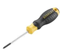 Stanley Cushion Grip™ Screwdriver Phillips Tip PH0 x 60mm, Made from high-Strength, Chrome Vanadium Steel with Strong Magnetic Black Oxide tip