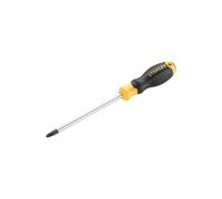 Stanley Cushion Grip™ Screwdriver Phillips Tip PH3 x 150mm, Made from high-Strength, Chrome Vanadium Steel with Strong Magnetic Black Oxide tip