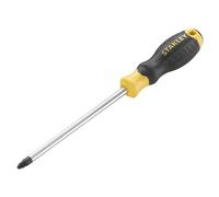 Stanley Cushion Grip™ Screwdriver Pozidriv Tip PZ3 x 150mm, Made from high-Strength, Chrome Vanadium Steel and Strong Magnetic Black Oxide tip