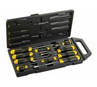 Stanley Cushion Grip 10 Pc. Mixed Pozidriv & Slotted Screwdriver Set, 2-65-014