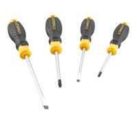 Stanley Cushion Grip™ Screwdriver Set, 4 Piece, Engineered from high-Strength, Chrome Vanadium Steel to Reduce The Chance of tip Breakage
